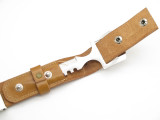 Vintage Seki Cut Japan Fixed Blade Belt Knife With Brown Leather Belt