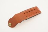 Vtg Case XX 4.25" Basketweave Leather Folding Hunter Pocket Knife Sheath