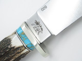 Custom RRR Leroy Remer Marbles Trailmaker Elk Stag Limited Fixed Bowie Knife