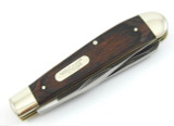 LL Bean Buck 382 Medium Trapper Double 2 Blade Folding Pocket Knife Wood Handle