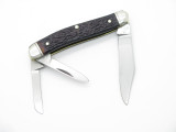 Vtg 1970s Boker USA Tree Brand 8313 3 Blade Whittler Folding Pocket Knife