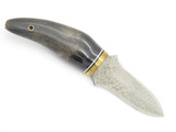 Vtg United UC740 Flinthorn Seki Japan Chip Flint Buffalo Horn Fixed Dagger Knife