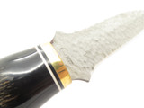 Vtg United UC740 Flinthorn Seki Japan Chip Flint Buffalo Horn Fixed Dagger Knife
