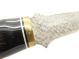 Vtg United UC740 Flinthorn Seki Japan Chip Flint Buffalo Horn Fixed Dagger Knife