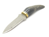Vtg United UC740 Flinthorn Seki Japan Chip Flint Buffalo Horn Fixed Dagger Knife