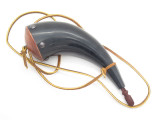 HANDMADE JOHN NELSON IDAHO 10.25" BUFFALO MOUNTAIN MAN BLACK POWDER RIFLE HORN