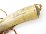 HANDMADE JOHN NELSON IDAHO 11.25" FRONTIER STYLE MOUNTAIN MAN BLACK POWDER HORN