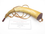 HANDMADE JOHN NELSON IDAHO 14" FRENCH INDIAN WAR MOUNTAIN MAN BLACK POWDER HORN