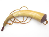 HANDMADE JOHN NELSON IDAHO 14" FRENCH INDIAN WAR MOUNTAIN MAN BLACK POWDER HORN