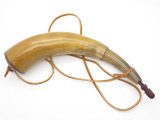 HANDMADE JOHN NELSON IDAHO 14" FRENCH INDIAN WAR MOUNTAIN MAN BLACK POWDER HORN