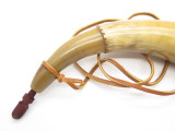 HANDMADE JOHN NELSON IDAHO 14" FRENCH INDIAN WAR MOUNTAIN MAN BLACK POWDER HORN