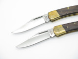 Lot Of 2 Explorer 11303 Seki Japan Folding Hunter Lockback Pocket Knife *tarnish