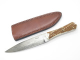Dean Oliver 1095 HC Handmade USA Elk Stag Mountain Man Fixed Blade Hunting Knife