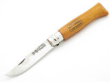 Vtg Opinel France No. 8 A Main Couronnee Lock Wood Handle Folding Pocket Knife