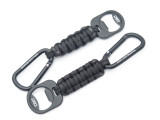 Lot of 2 - CRKT Knives Black Braided Keychain Key Chain Bottle Opener Tool
