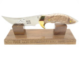 Buck Custom Limited Paul Bos 408 Kalinga Pro S30V Burlwood Fixed Hunting Knife