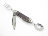 Vtg Palco Worc USA Hobo Camping Utensil Fork Spoon Scout Camp Pocket Knife