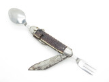 Vtg Palco Worc USA Hobo Camping Utensil Fork Spoon Scout Camp Pocket Knife