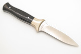 Vtg Parker American Blade Seki Japan Fukuta AUS-6 Buffalo Horn Dagger Knife Blem