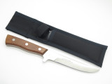Vtg NOS Hattori Seki Japan Custom 10" Fixed Blade Hunting Knife Black Sheath