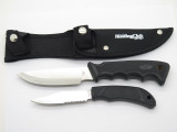 NAHC Twin Set Fixed Blade Knife North American Hunting Club Caping & Sheath Case