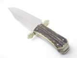 Vtg IXL Geo Wostenholm & Son California Knife Stag Fixed Blade Bowie & Sheath