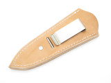 *blem - Custom USA Leather Fixed 4" Blade Dagger Knife Boot Belt Clip Sheath