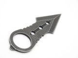 Kershaw Kai Spear Point Black Stainless Steel Finger Ring Neck Knife & Sheath