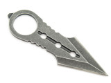 Kershaw Kai Spear Point Black Stainless Steel Finger Ring Neck Knife & Sheath