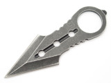 Kershaw Kai Spear Point Black Stainless Steel Finger Ring Neck Knife & Sheath