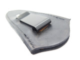 Custom USA Black Leather Fixed 4" Blade Dagger Knife Boot Belt Clip Sheath