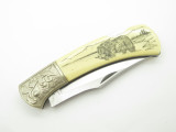 Gutmann Explorer G Sakai Seki Japan Folding Lockback Pocket Knife Scrimshaw Bear