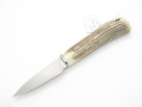 Vtg G. Sakai Seki Japan Small Sambar Stag Fixed Blade Hunting Knife & Sheath