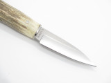 Vtg G. Sakai Seki Japan Small Sambar Stag Fixed Blade Hunting Knife & Sheath