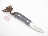 Vintage G. Sakai Seki Japan Small Corian Fixed Blade Hunting Knife And Sheath