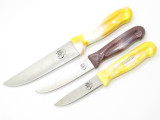 Vtg Cana Cut Seki Japan Set of 5 Japanese Chef Slicer Kitchen Cutlery Knife
