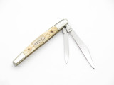 Vintage 1970s SFB Seki Japan Small Bone Handle Folding Pocket Jack Knife