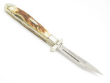 Vtg Parker Cheetah Swing Guard Imai Seki Japan Jigged Bone Folding Pocket Knife