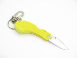Vtg G. Sakai Spyderco Hotaru Seki Japan Yellow Keychain Light Folding Knife