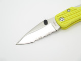 Vtg G. Sakai Spyderco Hotaru Seki Japan Yellow Keychain Light Folding Knife