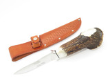 Vtg Parker Custom Series Seki Japan Stag Crown Fixed Blade Hunting Knife
