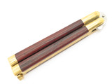 Vintage Taylor Seto G-972 Manila Folder Seki Japan Wood Brass Folding Balisong Butterfly Knife