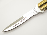 Vintage Taylor Seto G-972 Manila Folder Seki Japan Wood Brass Folding Balisong Butterfly Knife