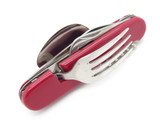 Vtg Seki Japan 801 Red Hobo Scout Camp Fork Swiss Army Folding Pocket Knife