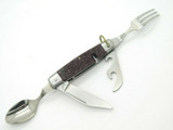 Vtg N. Mint 1950s-60s Seki Japan Hobo Scout Camp Fork Spoon Folding Pocket Knife