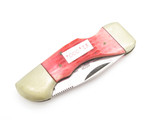 Vtg 1988 Frost Cutlery Seki Japan Red Bone Lockback Folding Pocket Knife