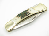 Vtg 1978-82 Parker Brothers Eagle K249 Imai Seki Japan Stag Folding Hunter Knife