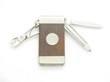 Vtg Parker Seki Japan Stainless Rosewood Money Clip Folding Pocket Knife