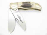 Vtg '78-82 Parker Brothers Eagle Imai Seki Japan Stag Folding Big Trapper Knife