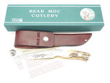 Vintage 1993 Bear Cutlery USA NKCA Club Stag Fixed Blade Hunting Knife